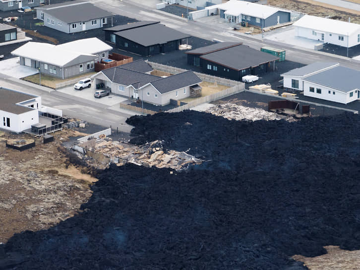 Гриндавик, Исландия. Последствия извержения вулкана