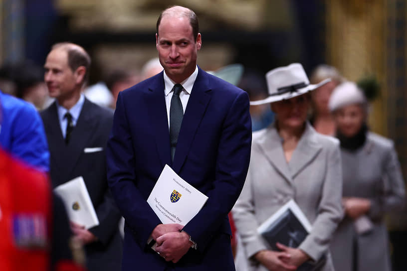 Лондон, Великобритания. Принц Уильям присутствует на службе в честь Дня Содружества в Вестминстерском аббатстве