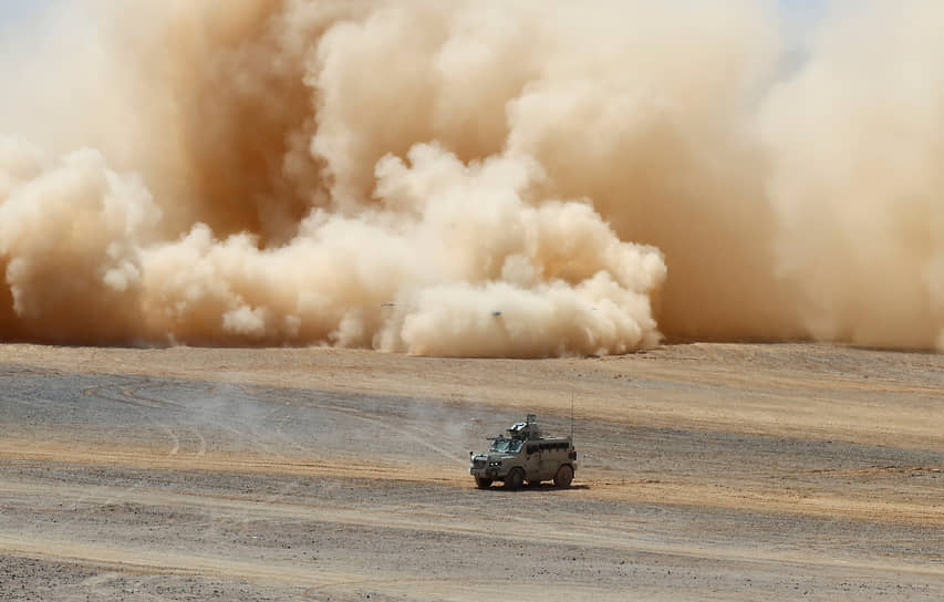 Маан, Иордания. Военный автомобиль на совместных учениях с участием вооруженных сил Иордании, США и других стран