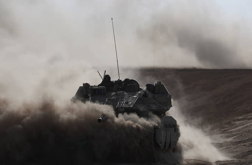 Израильский танк на границе между Израилем и сектором Газа (29 мая 2024 года)