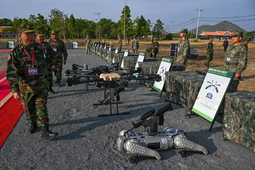 Робопсы-пулеметчики приняли участие в камбоджийско-китайских военных учениях «Золотой дракон» в мае 2024 года