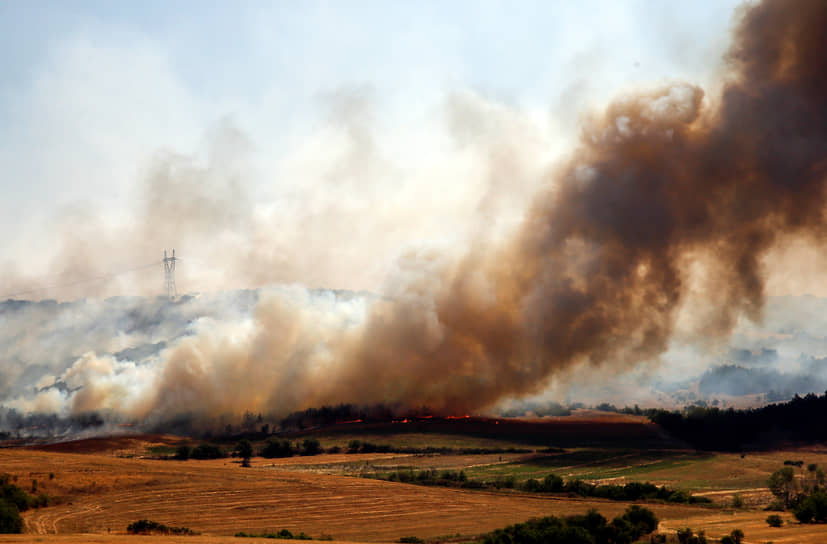 Куманово, Северная Македония. С начала июля в стране было зафиксировано свыше 26 лесных пожаров