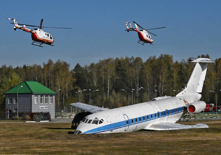 Ногинск, Россия. Совместные учения министерств по чрезвычайным ситуациям России и Белоруссии