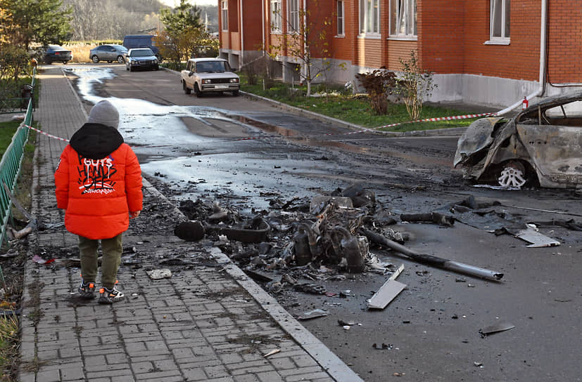 Последствия атаки беспилотника в селе Софьино Раменского района