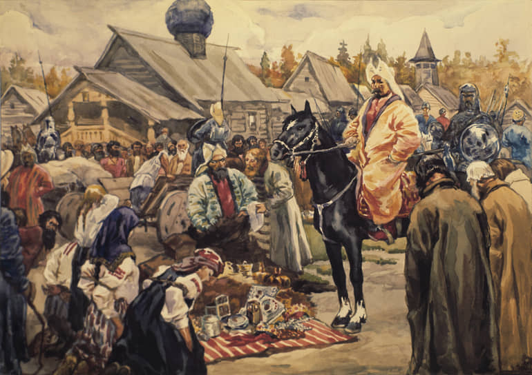 Баскаки (одноименная картина Сергея Иванова, 1864–1910) не так уж долго диктовали волю победителя покоренным русским княжествам