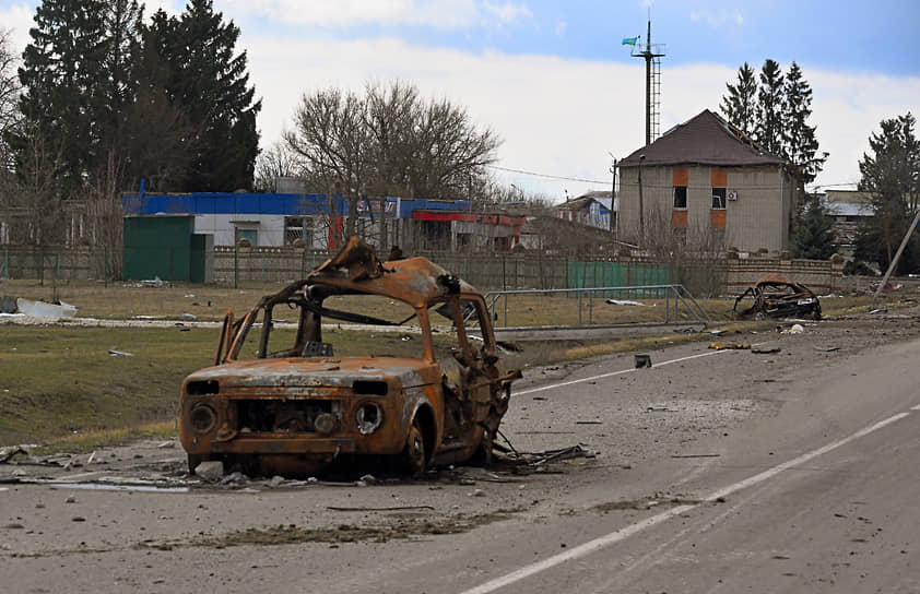 Сгоревший автомобиль