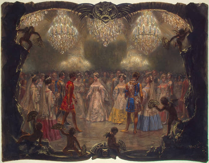 Адольф фон Менцель. «Бал в Новом дворце», 1829