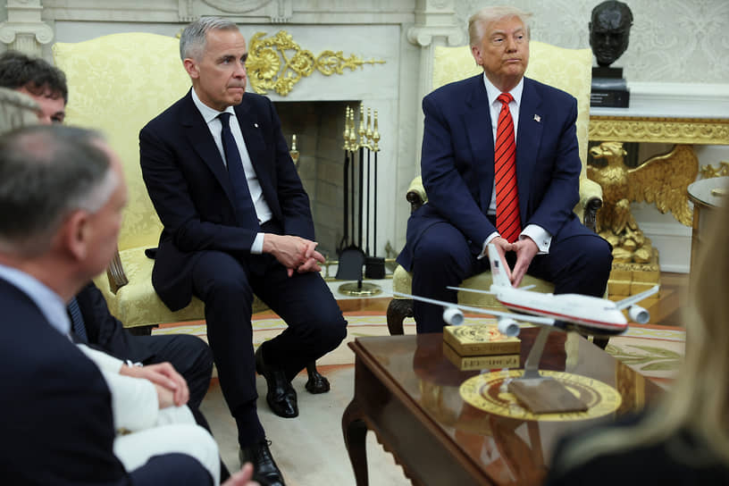 Премьер Канады Марк Карни на встрече с президентом США Дональдом Трампом