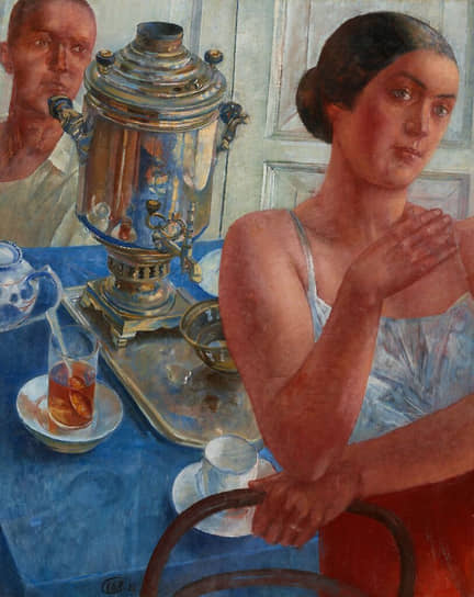 Кузьма Петров-Водкин. 
«За самоваром», 1926