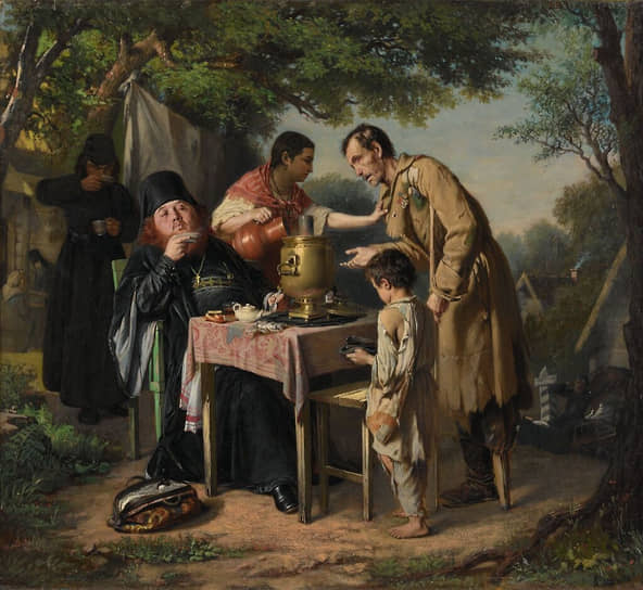 Василий Перов. «Чаепитие в Мытищах, близ Москвы», 1862