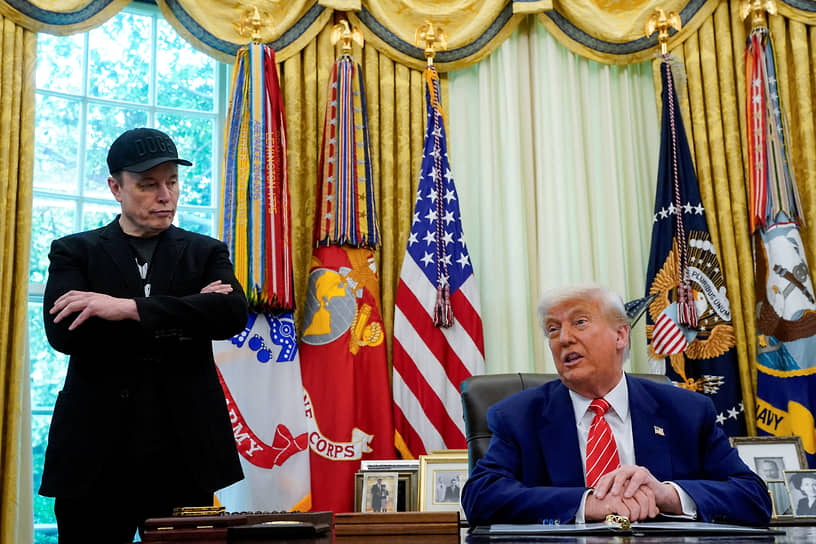 Илон Маск и президент США Дональд Трамп