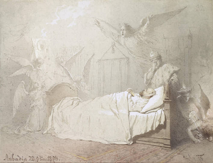 Михаил Зичи. «Смерть Александра III в Ливадии», 1895