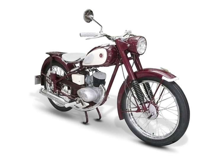 Первый мотоцикл Yamaha YA-1 Red Dragonfly, та самая «стрекоза», 1955