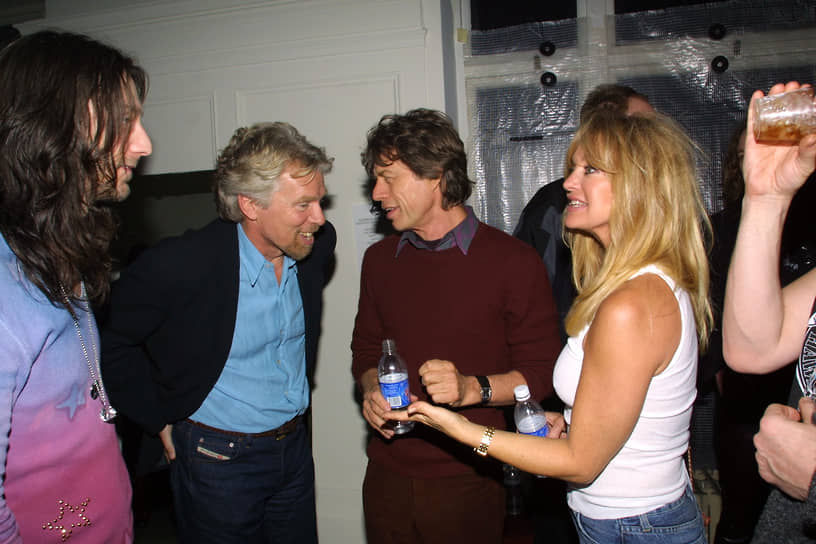 Ричард Брэнсон и Мик Джаггер