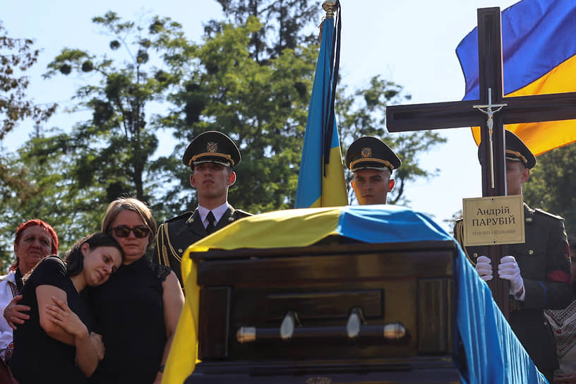 Похороны экс-секретаря СНБО Украины Андрея Парубия, 2 сентября 2025 года