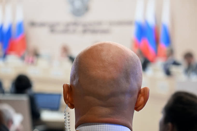 Заседание по оглашению предварительных итогов Единого дня голосования в информационном центре ЦИК РФ