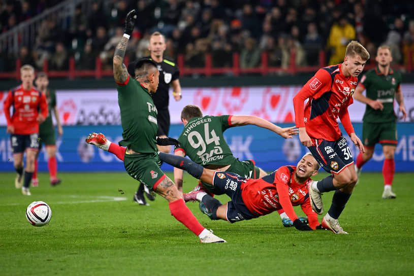 Матч между командами «Локомотив» и ЦСКА 