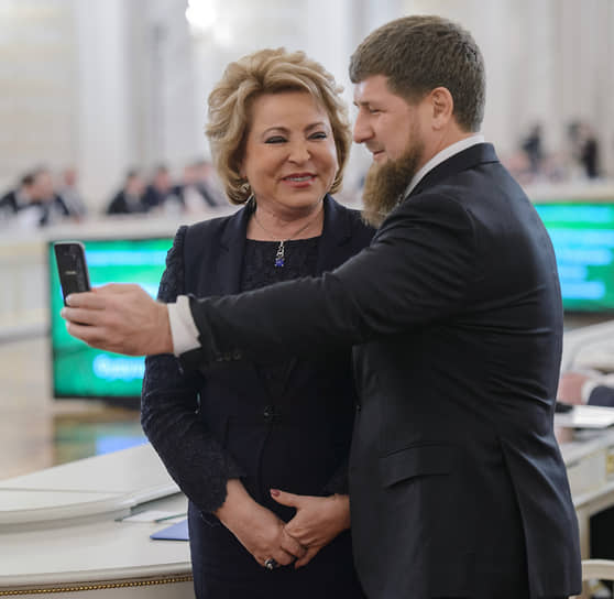 Со спикером Совета федерации Валентиной Матвиенко перед заседанием Госсовета, 2016 год