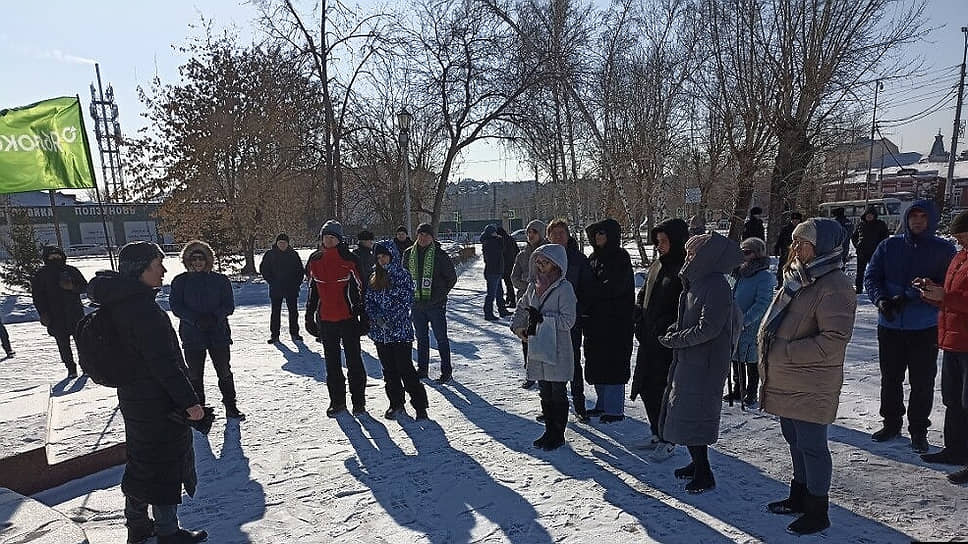 Митинг памяти Бориса Немцова в Барнауле, 26 февраля 2023 года