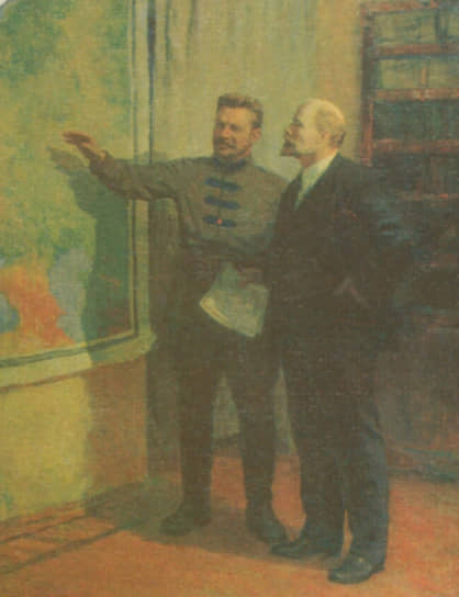 Картина Григория Булгакова «М.В. Фрунзе на приеме у В.И. Ленина», 1971