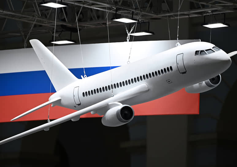 Макет самолета на выставке