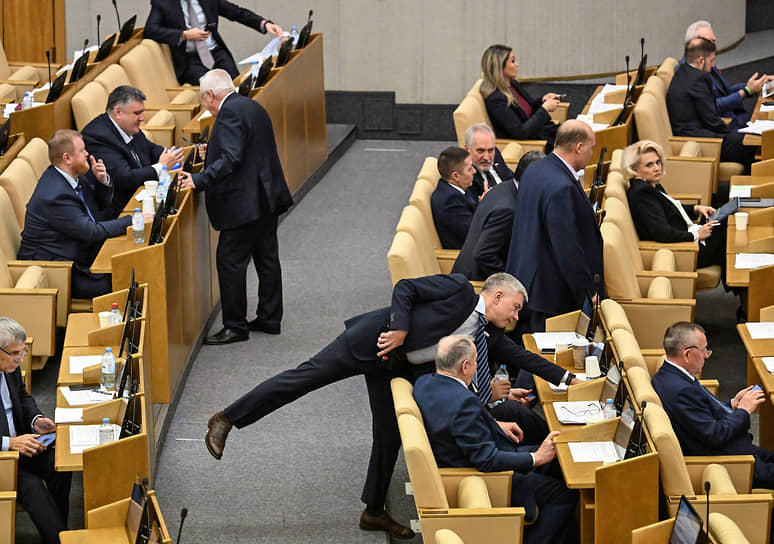 Депутаты на пленарном заседании