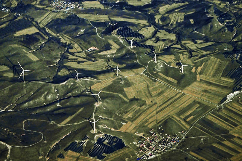 Ветряная электростанция в Китае 