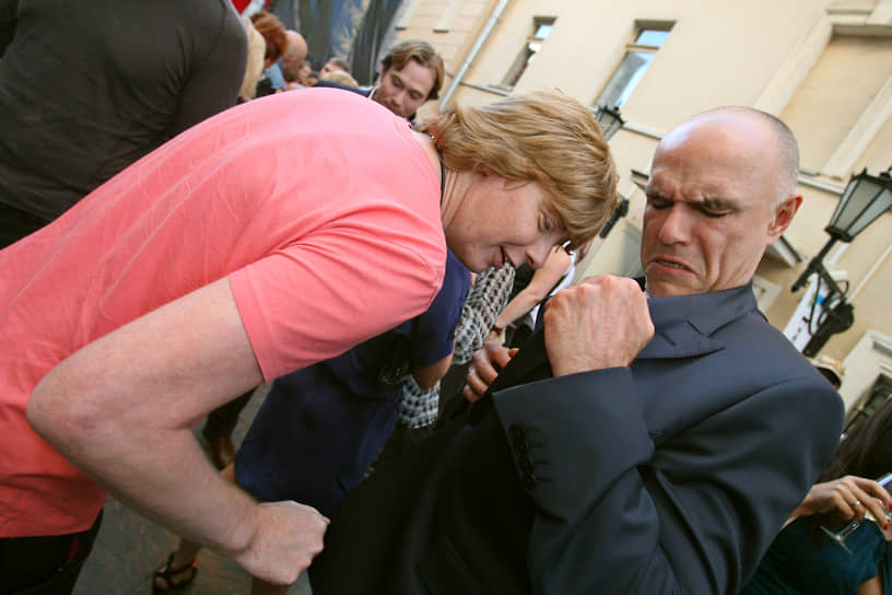 С певцом Андреем Григорьевым-Аполлоновым перед вручением «Серебряной калоши» в Московском театре оперетты, 2007 год