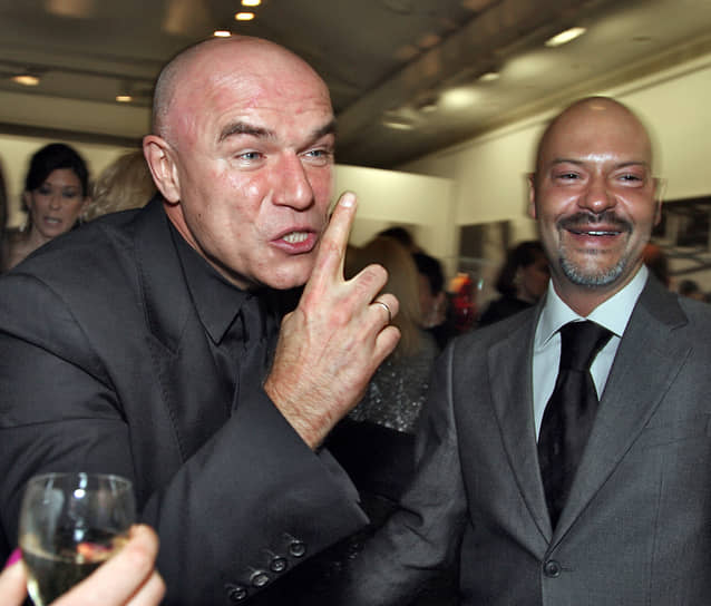 С режиссером Федором Бондаручком на благотворительном аукционе в честь 10-летия  журнала Vogue в России, 2008 год