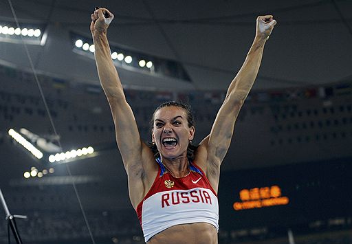 18.08.2008 Пятикратная чемпионка мира, двадцатичетырехкратная мировая рекордсменка, победительница Игр-2004 и 2008 Елена Исинбаева. Уже в ранге двукратной олимпийской чемпионки Исинбаева установила новый мировой рекорд, взяв высоту в 5,05 м