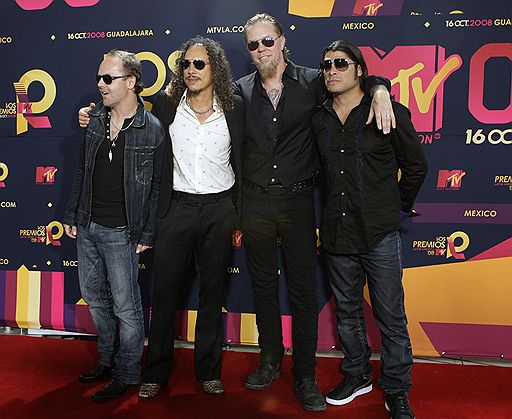 16.10.2008 Вручение премий MTV Latin Awards 2008 в городе Гвадалахара, Мексика. Рок группа Metallica