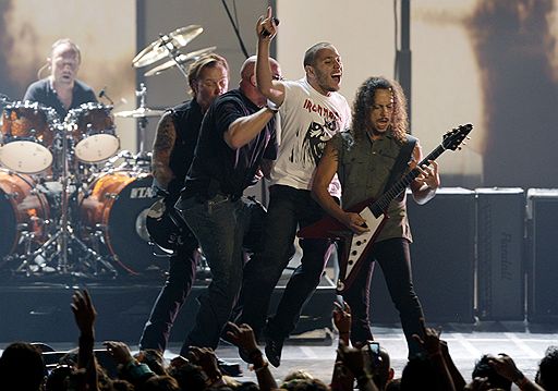 16.10.2008 Вручение премий MTV Latin Awards 2008 в городе Гвадалахара, Мексика. Рок группа Metallica 