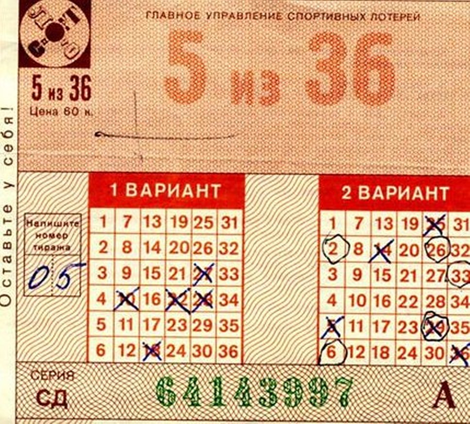 1970 год. В СССР состоялся первый розыгрыш &quot;Спортлото&quot;