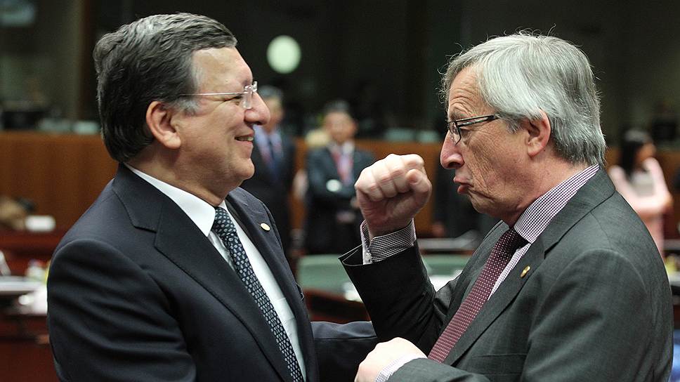 Жозе Мануэл Баррозу (слева) готовится передать бразды правления в ЕС Жан-Клоду Юнкеру 