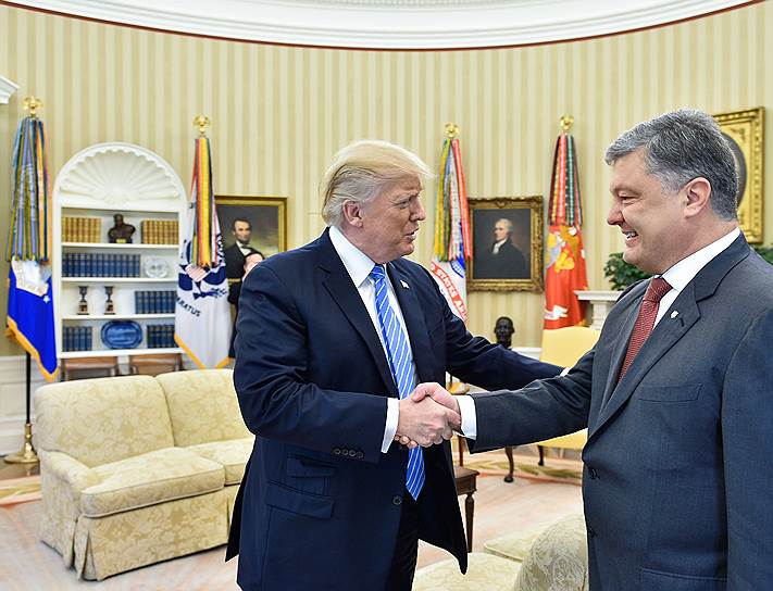 Встреча Дональда Трампа с Петром Порошенко в Белом доме была теплой, но короткой

