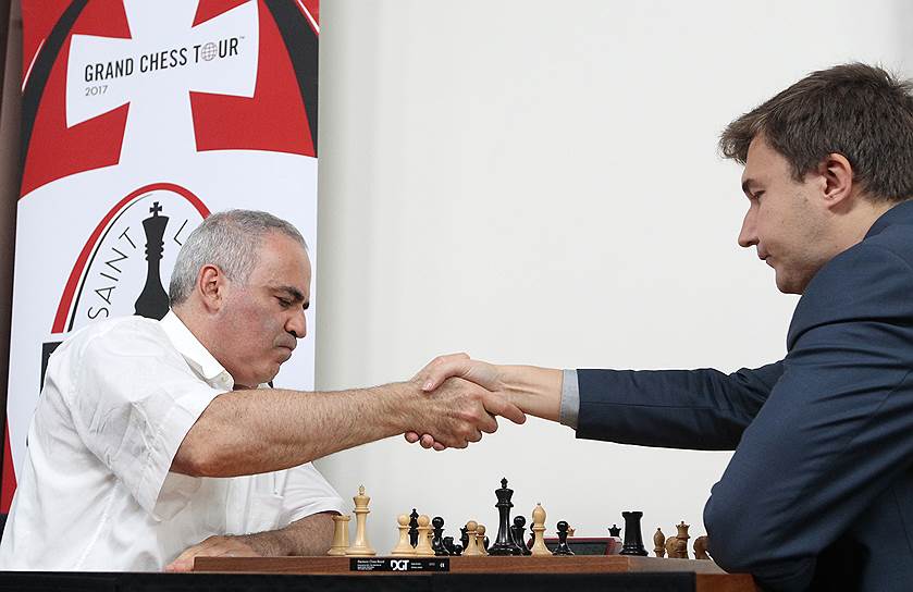 В заключительный день турнира по блицу лидер отечественных шахмат Сергей Карякин обыграл «короля шахмат» прошлого века Гарри Каспарова и занял в итоге первое место
