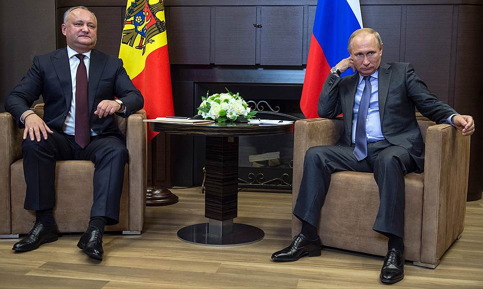 На самом деле президент Молдавии Игорь Додон и президент России Владимир Путин были рады друг другу