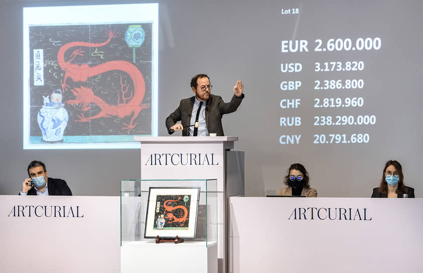 На продаже в Artcurial цены были во всех валютах, в том числе и в рублях, но едва ли Тинтин вернулся бы в Страну Советов