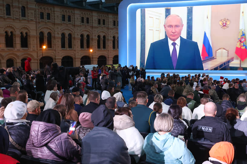 Владимир Путин на торжествах в честь присоединения новых территорий присутствовал в видеоформате