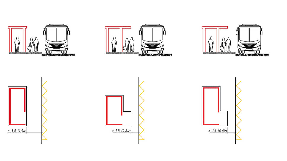 Предлагаемые варианты павильонов для остановок 
