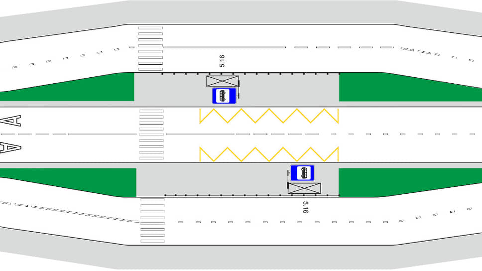 Береговые остановки вдоль обособленных выделенных полос
