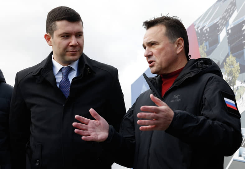 Министр промышленности и торговли Антон Алиханов и губернатор Московской области Андрей Воробьев 