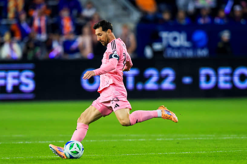 Лионель Месси на встрече «Интер Майами» с «Цинциннати», 23 ноября 2025 года