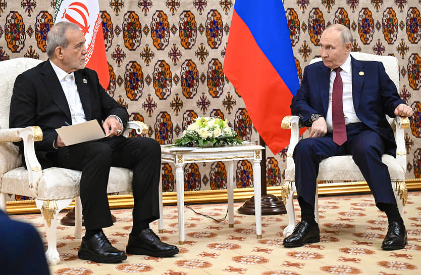 Переговоры президента Ирана Масуда Пезешкиана и президента России Владимира Путина продолжались не больше получаса