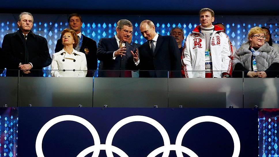 Президент России Владимир Путин и президент Международного олимпийского комитета Жак Рогге