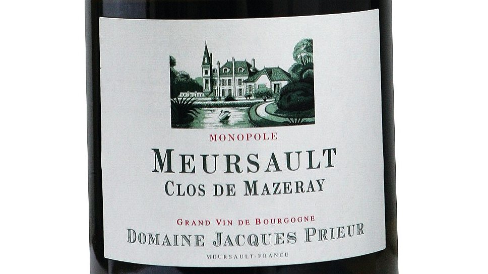 Domain Jacques Prieur Mersault Clos de Mazeray