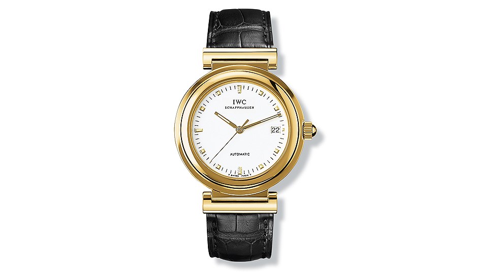  Мужские часы Da Vinci SL-Automatic из 18-каратного желтого золота, с ремешом из кожи аллигатора, 1998 год