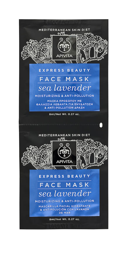 Увлажняющая и защищающая экспресс-маска для лица с морской лавандой Moisturizing&amp; Anti-Pollution, APIVITA