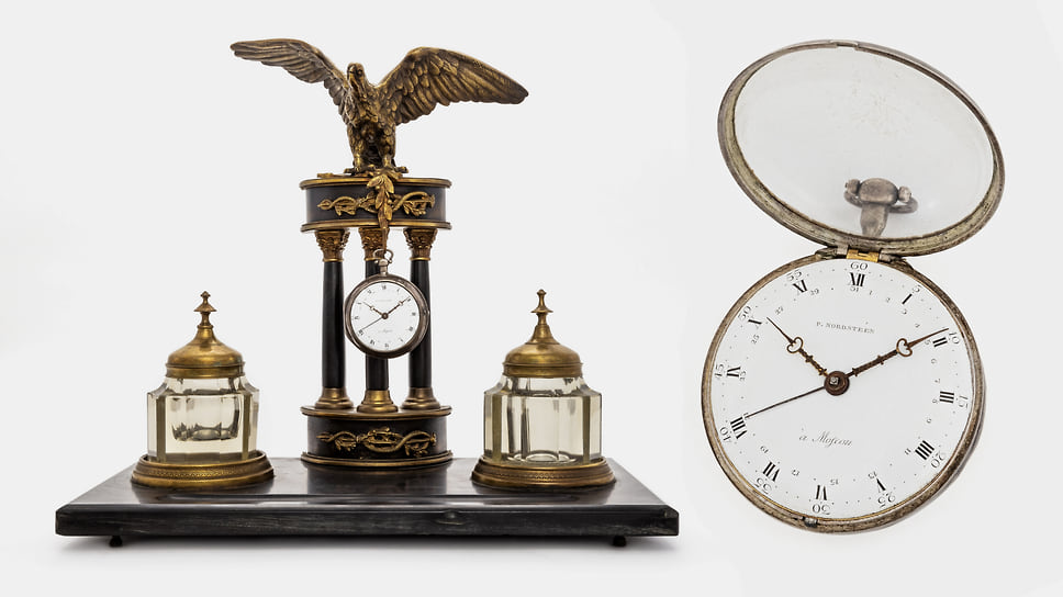 Часы, изготовленные в 1794 году фабрикой Петра Нордштейна - одним из первых часовых производств, учрежденных по указу Екатерины II.