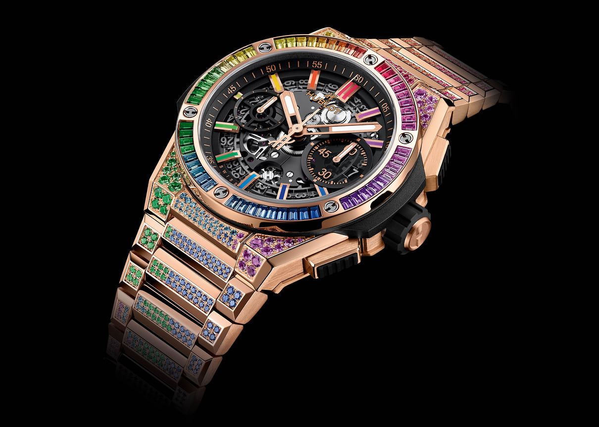 Часы Hublot Big Bang Unico Integrated King Gold Rainbow